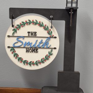Custom Interchangeable Welcome Sign & Post