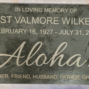 Custom Engraved Large Slate Memorial Stone (24″ x 12″)
